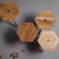 Ted Jefferis is Ted Wood and these are his beautiful stool sets