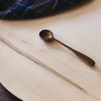 wooden & woven sweet little spoon on gorgeous wood platter
