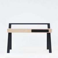 forge creative Foundation-Desk-matte-black-metal-frame-birch-ply