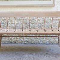 woven seat windsor bench by petrel furniture